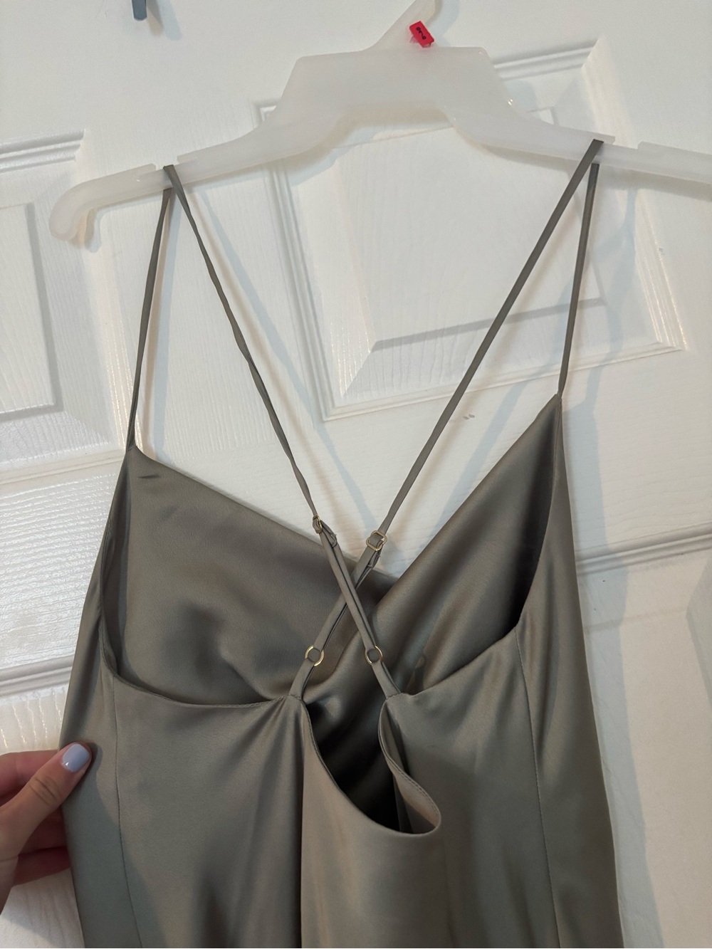 Show Me Your Mumu: Tuscany Maxi Slip Dress in Sage Green - Picture 3 of 5